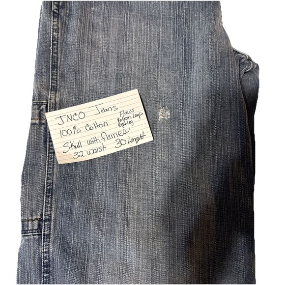 Vintage JNCO Pants 90's Flaming Skull Old School Skater 30"x31" Streetwear Y2K - Picture 4 of 16